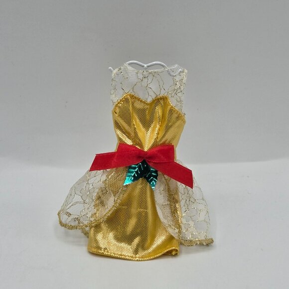Vintage 1995 Barbie Holiday Fancy Dress With Lace & Bow Decor - Picture 1 of 5